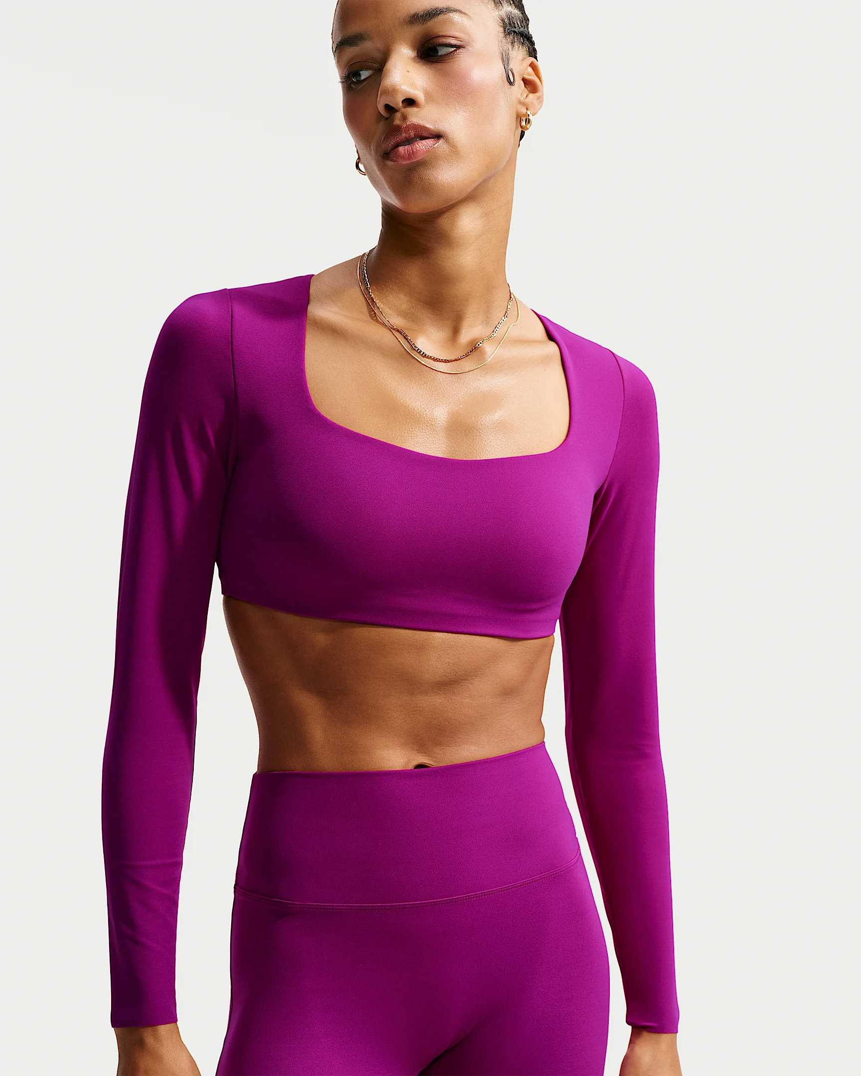 Nike Zenvy Women's Light-Support Padded Long-Sleeve Sports Bra - 1