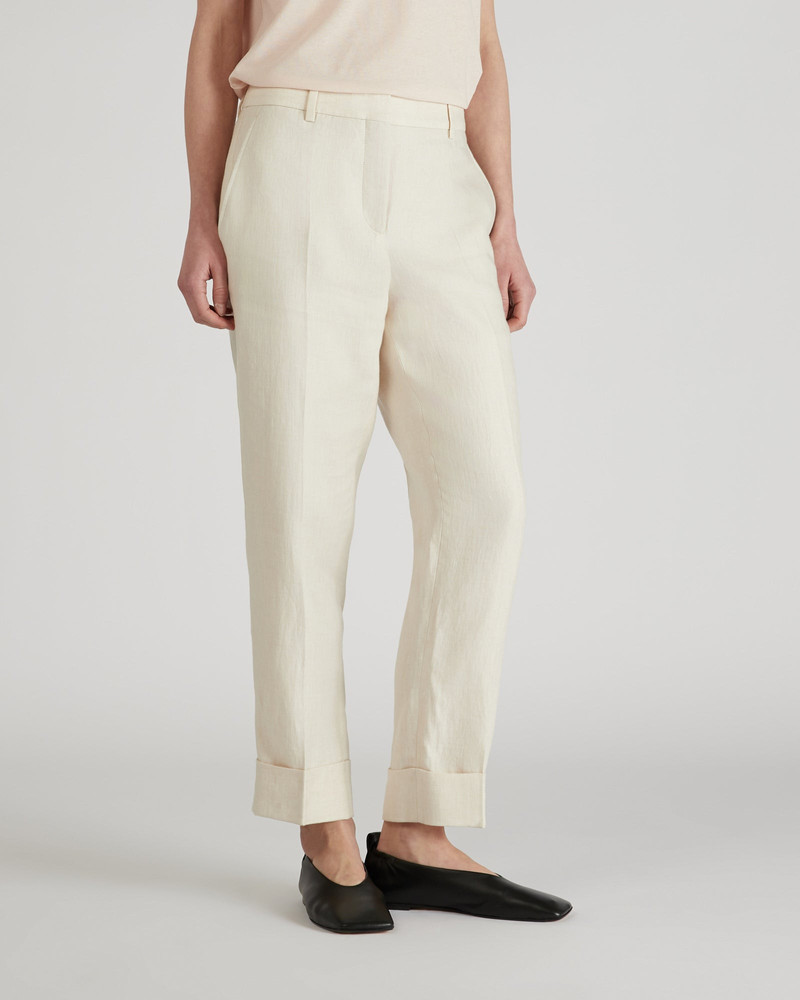 SLOWEAR Regular fit linen trousers outlook
