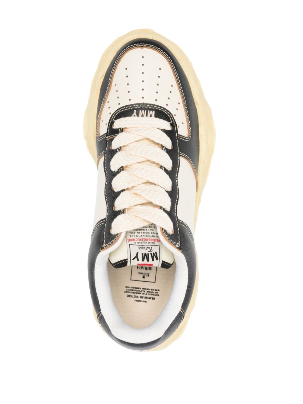 Wayne panelled leather sneakers - 4