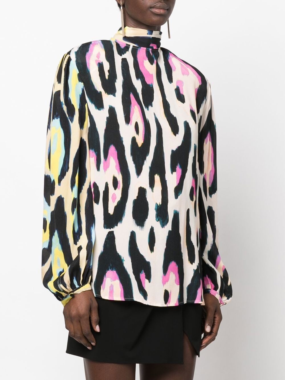 leopard print long-sleeve shirt - 3