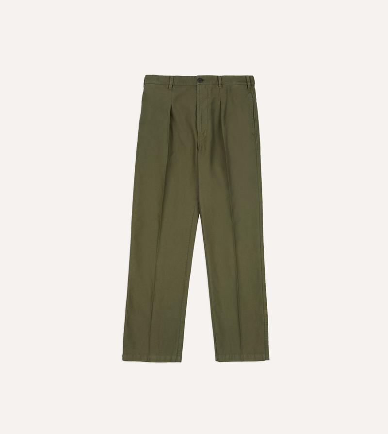 Olive Summer Moleskin Games Trouser - 1