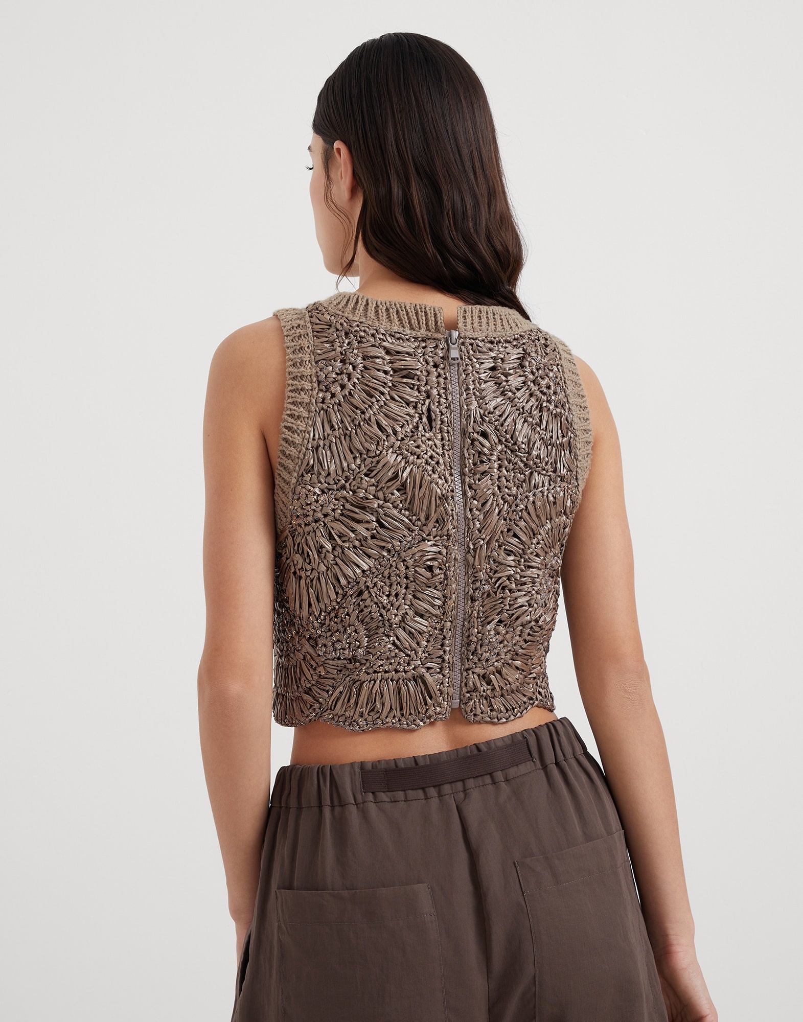 Handmade Dazzling Raffia OPERA top - 2