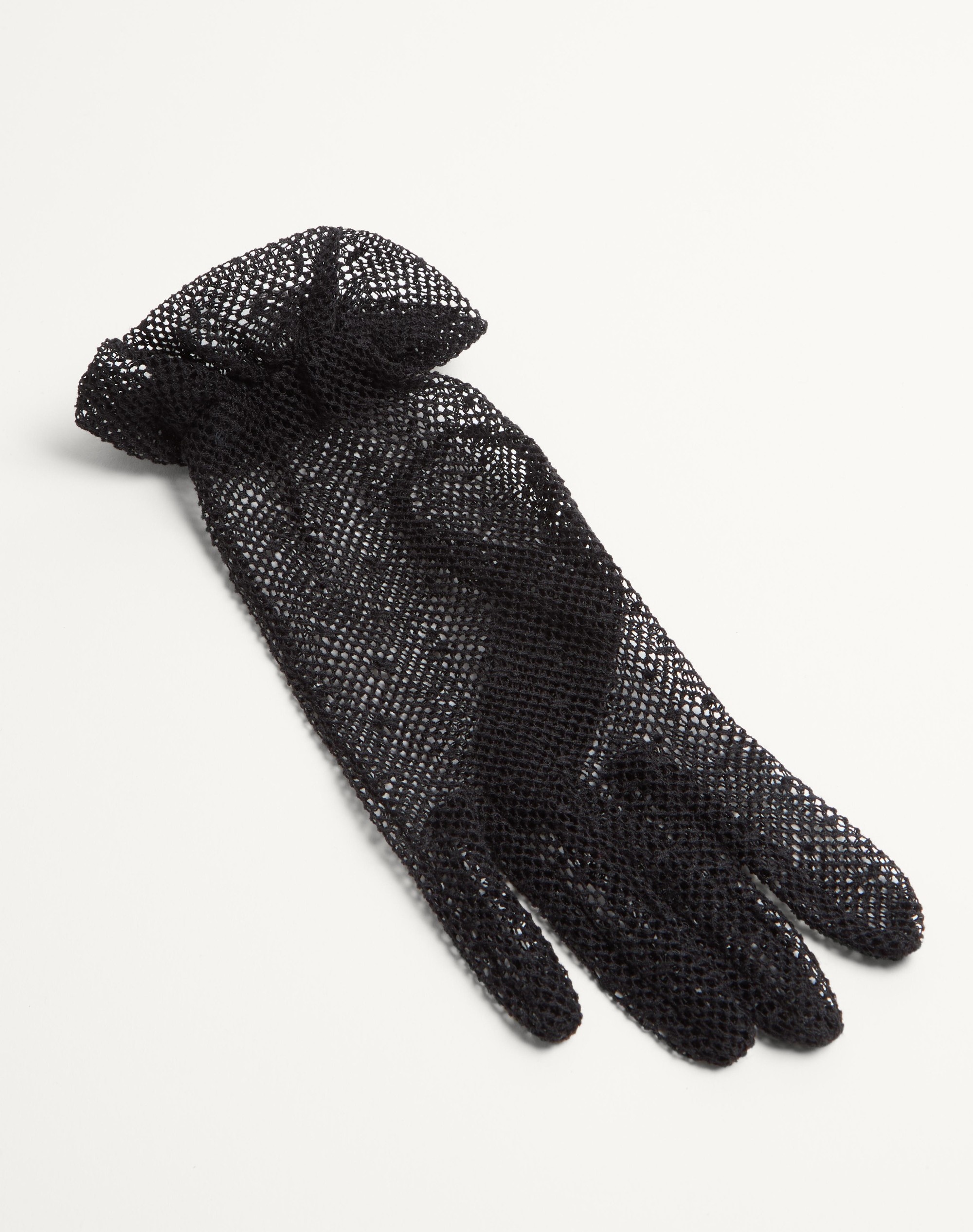 VLOGO SIGNATURE GLOVES IN COTTON AND TULLE - 3