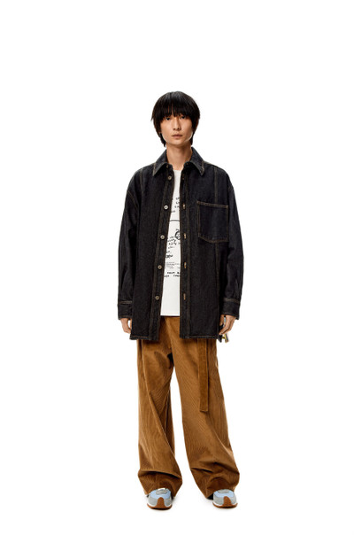 Loewe Pansies back panel denim overshirt in cotton outlook