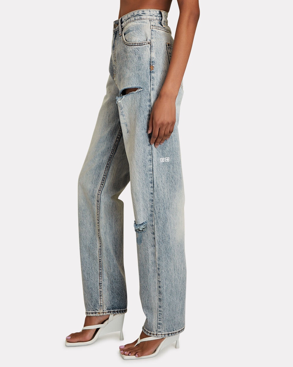 Playback Distressed Straight-Leg Jeans - 4