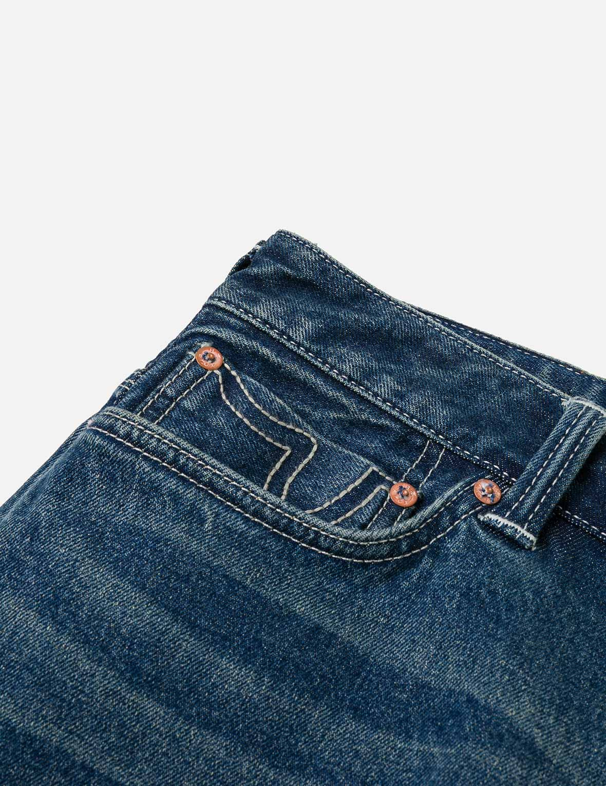 Washed Handbrush Houndstooth Daicock Print Slim Fit Jeans #2010 - 8
