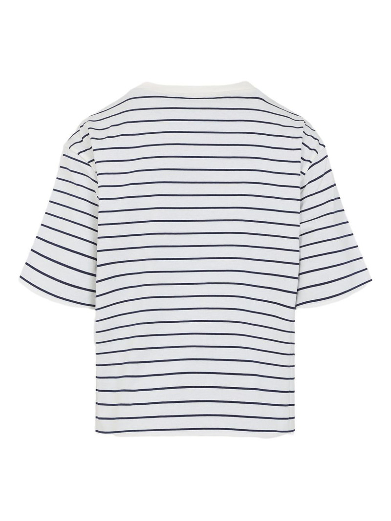 Miu Miu striped logo T-shirt outlook