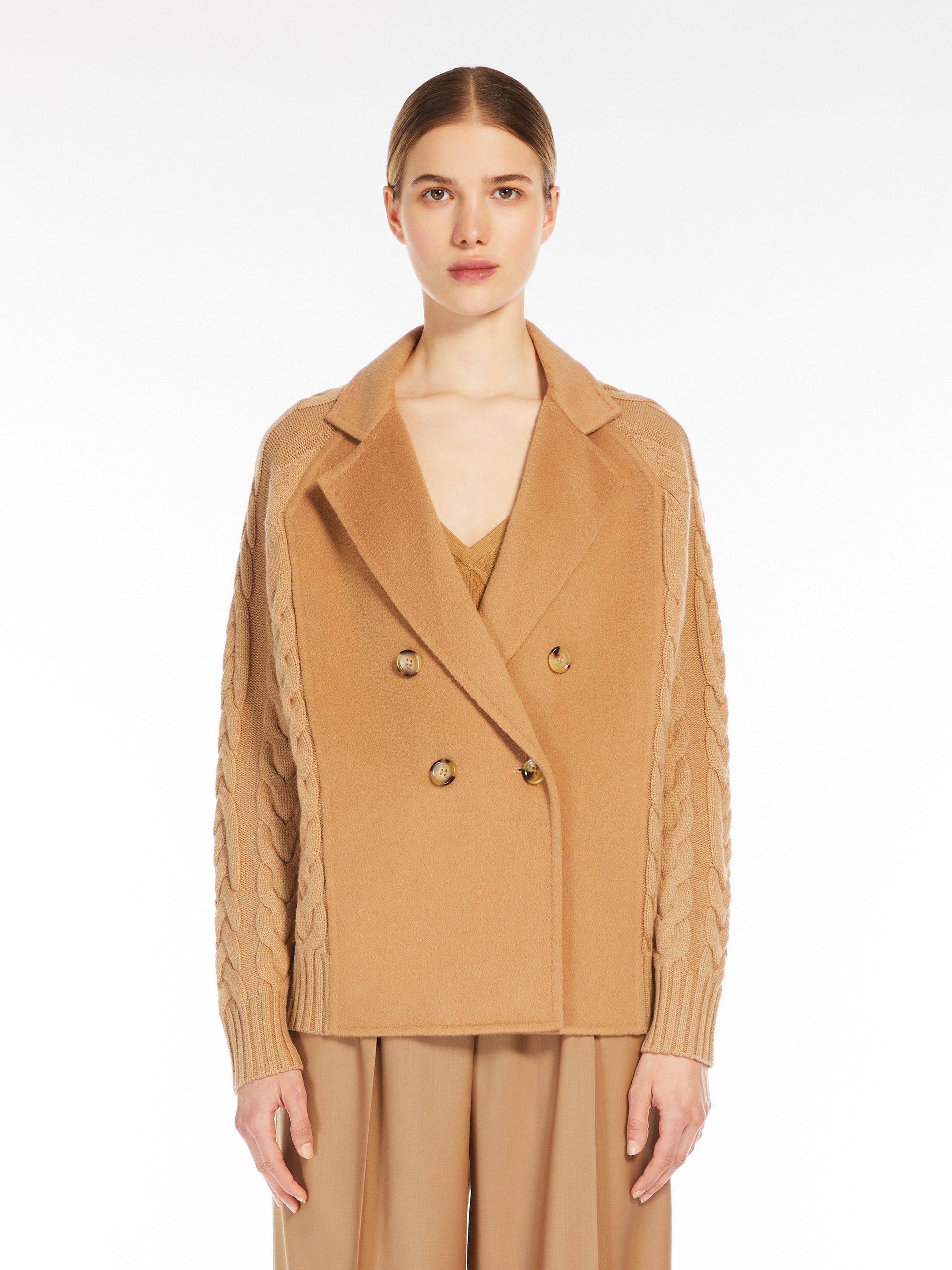 【関税＆送料込み】Max Mara Micio Wool And Cashmere Pea Coa Max Mara MICIO Wool and cashmere pea coat | REVERSIBLE