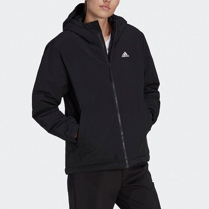 adidas (WMNS) adidas BSC Sturdy Insulated Hooded Jacket 'Black' HT8712 outlook