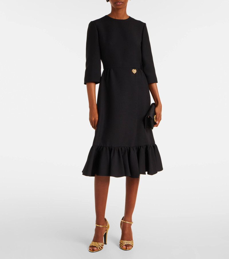 Valentino Crepe Couture ruffled midi dress outlook