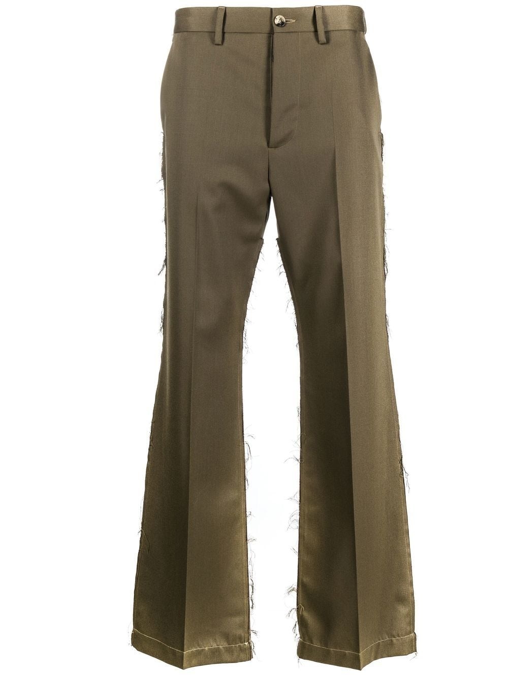 raw-cut edge detail trousers - 1