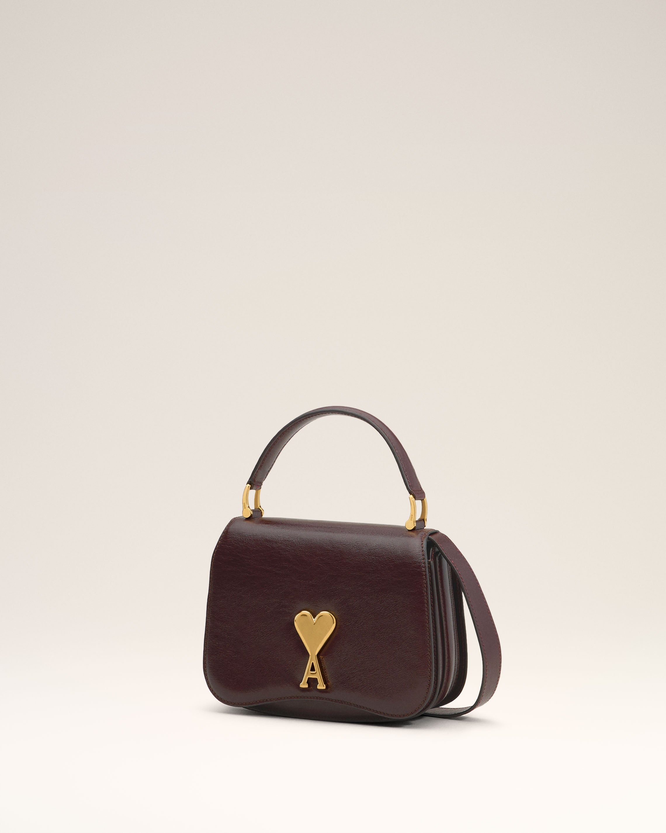 BURGUNDY LEATHER TOP HANDLE PARIS PARIS BAG - 2