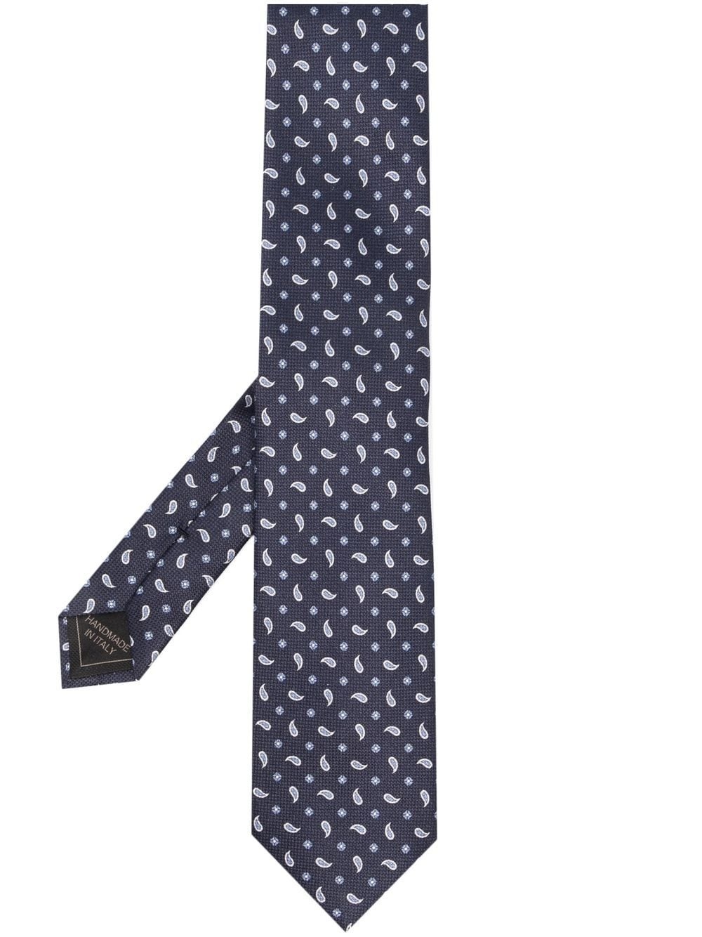 woven paisley-pattern tie - 1