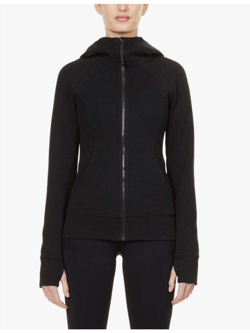 Scuba slim-fit cotton-blend knitted hoody - 3