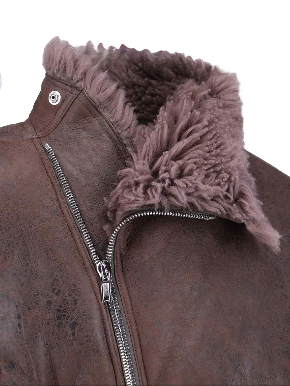 LAMB LEATHER AND SHEARLING JACKET - 4