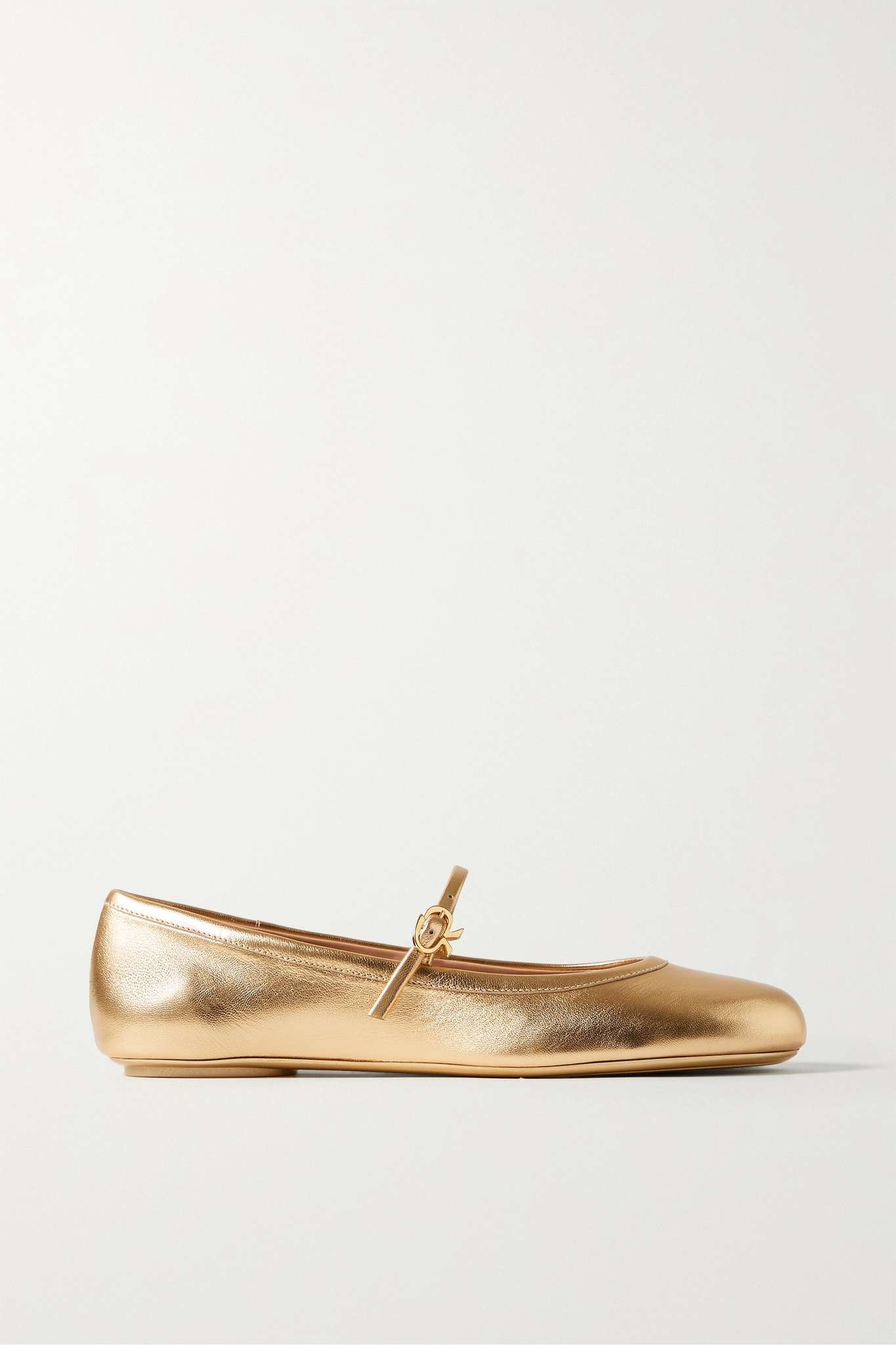 Carla metallic leather Mary Jane flats - 1