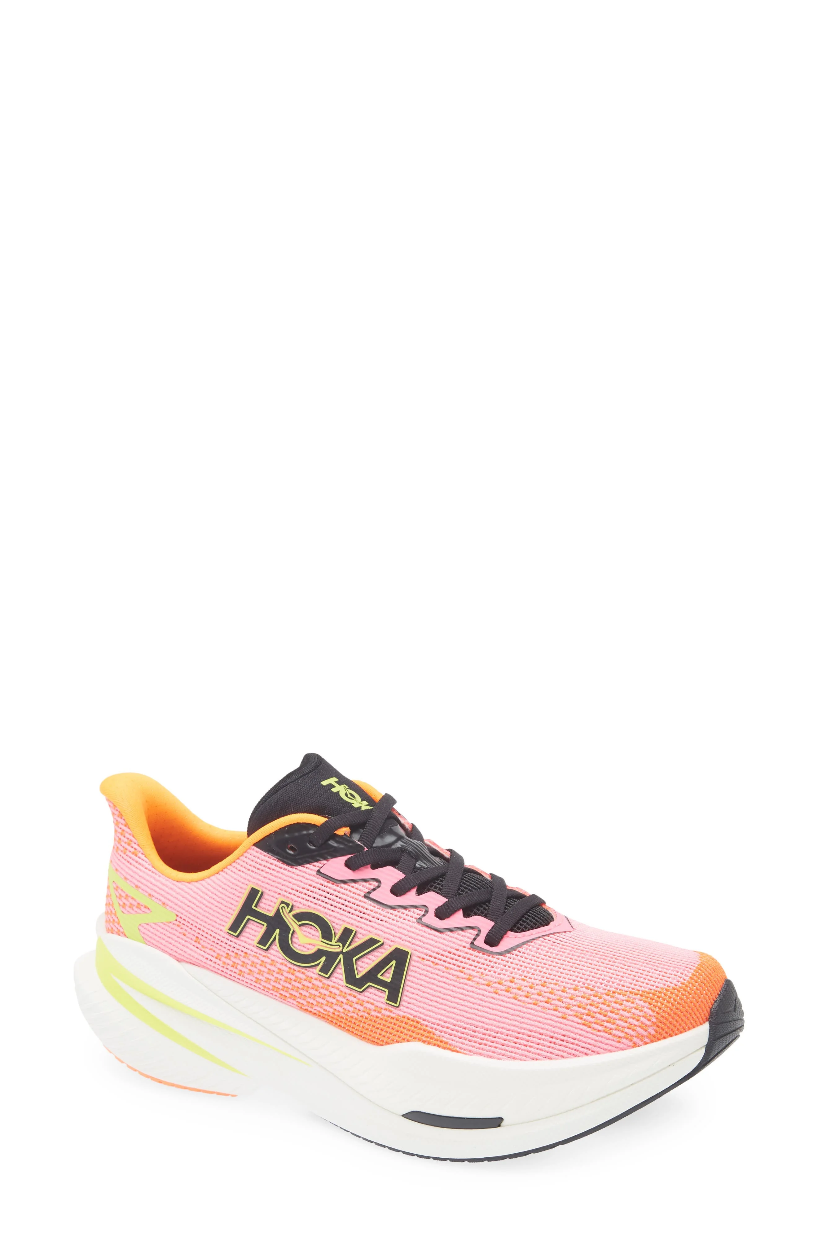 HOKA Mach X 3 Running Shoe in Neon Rose /Neon Tangerine at Nordstrom - 1