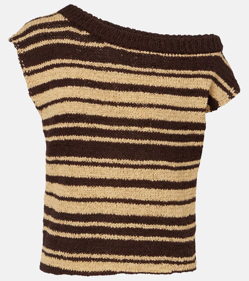 Micah striped cotton-blend top 1