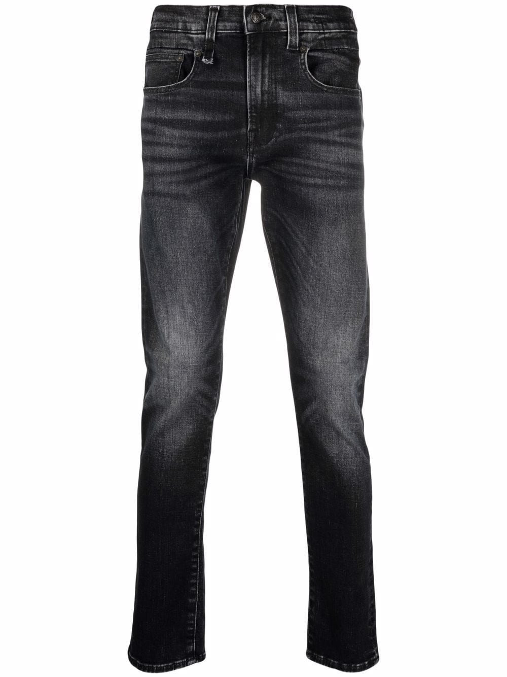 skinny-cut washed jeans - 1