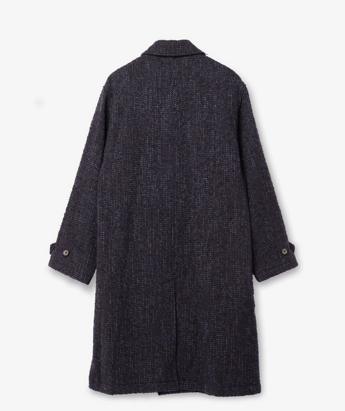 WOVEN CITY LIGHT ROVING TWEED SINGLE BREASTED COAT - 2