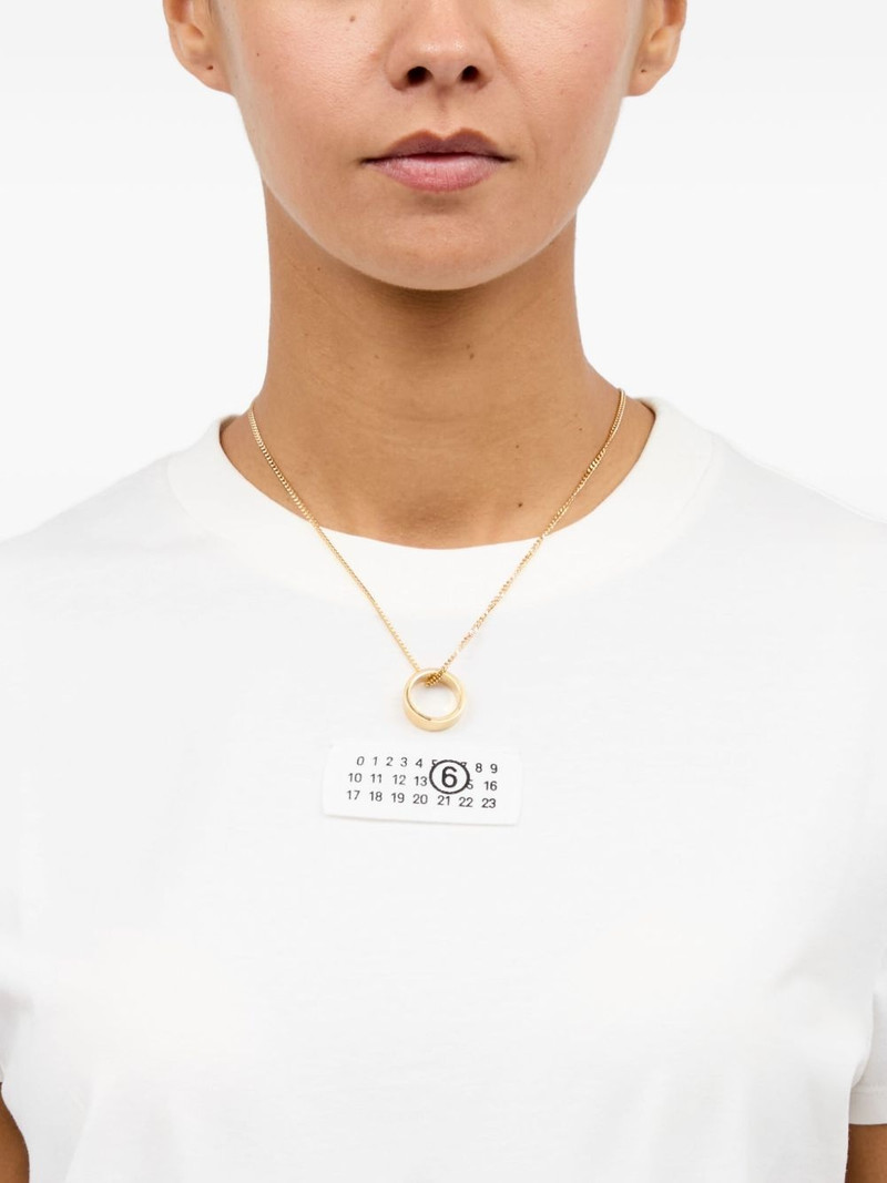 MM6 Maison Margiela logo ring pendant necklace outlook