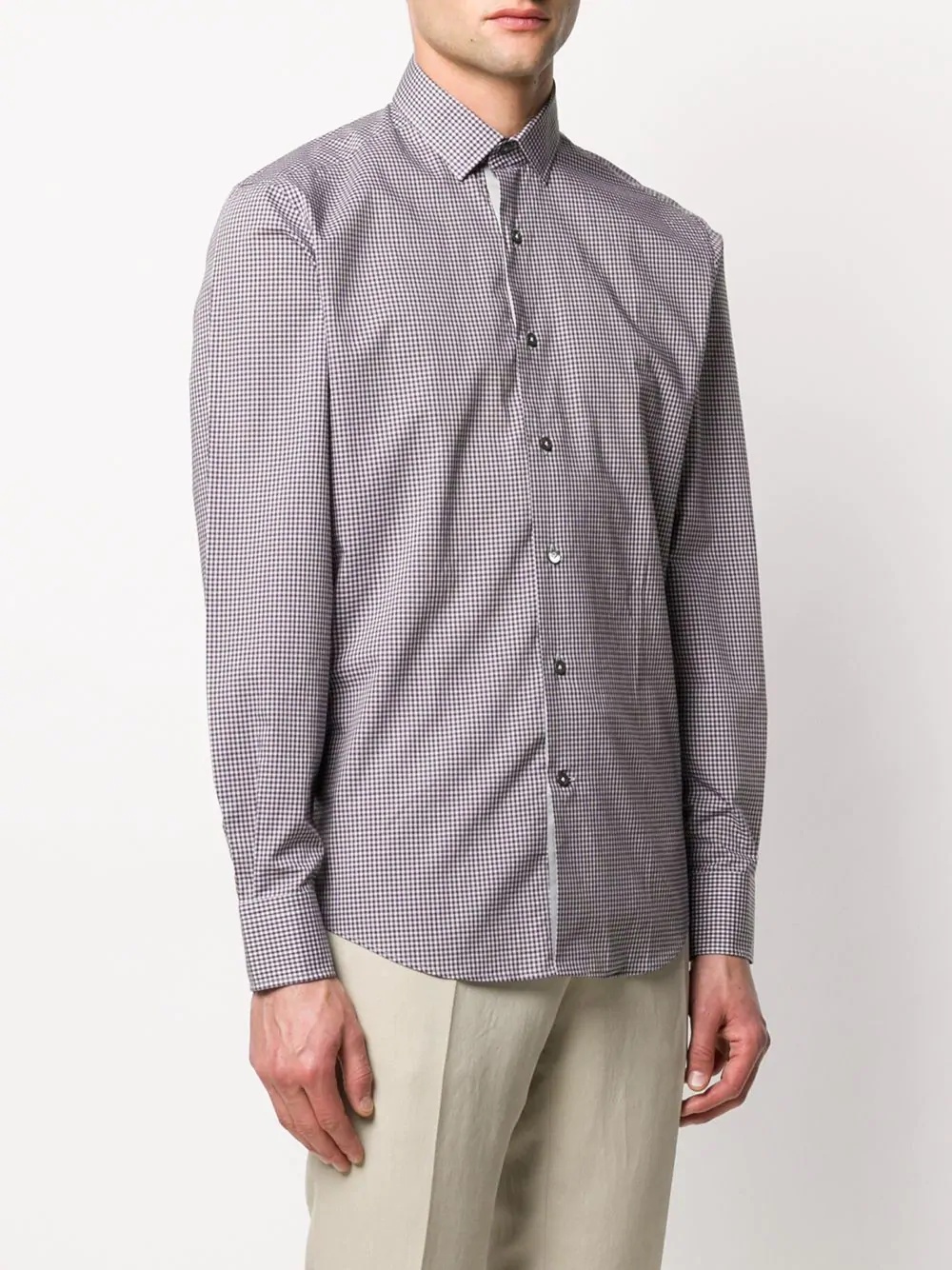 micro checked shirt - 3