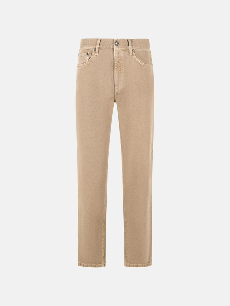 BEIGE COTTON JEANS 1