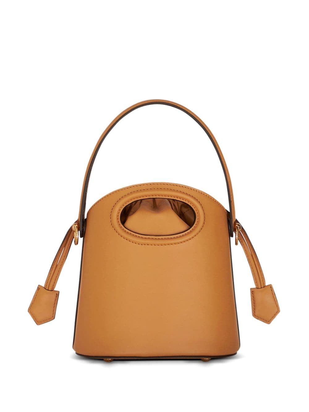 mini Saturno leather bucket bag - 3