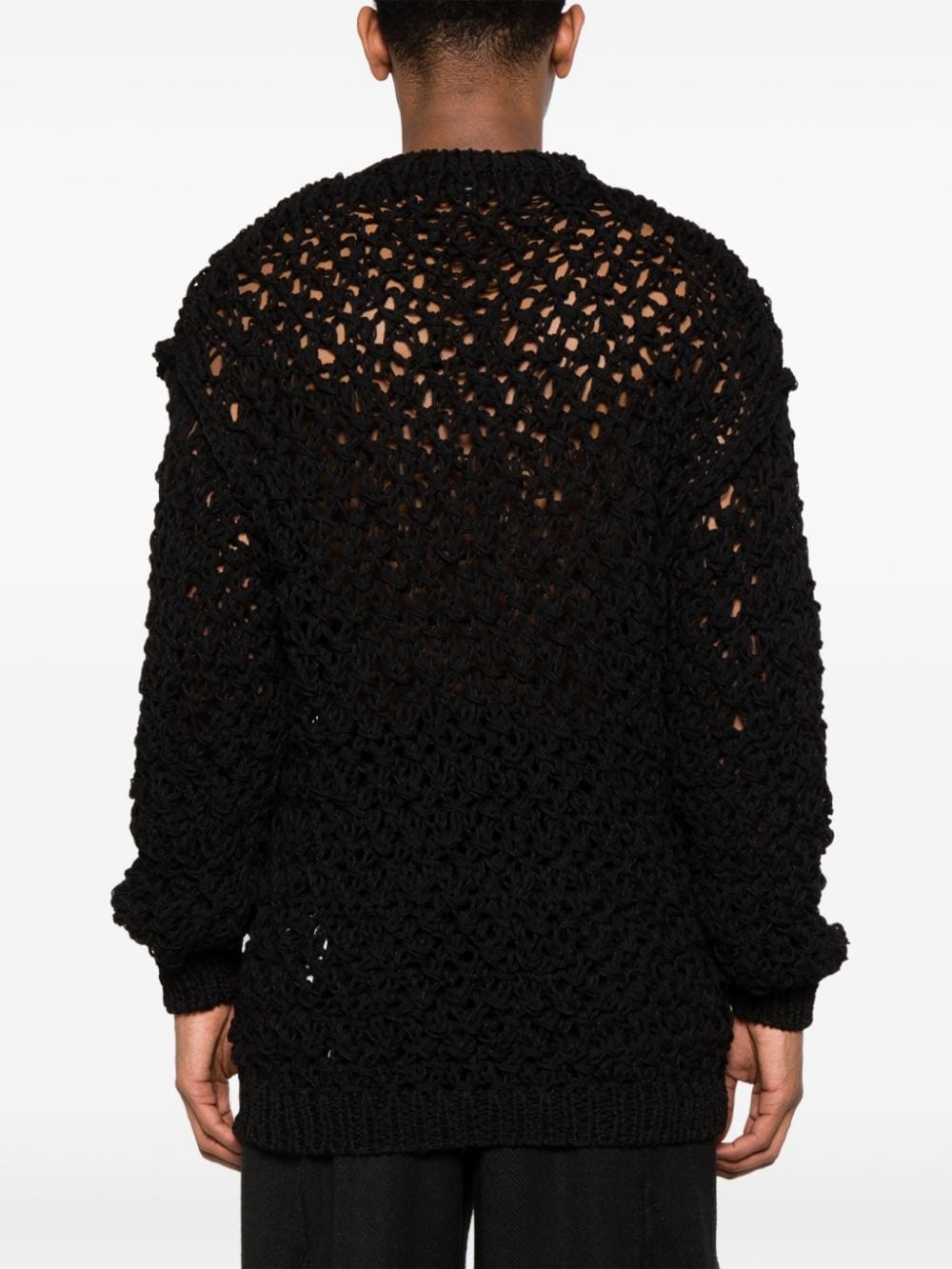 open-knit linen-blend jumper - 4