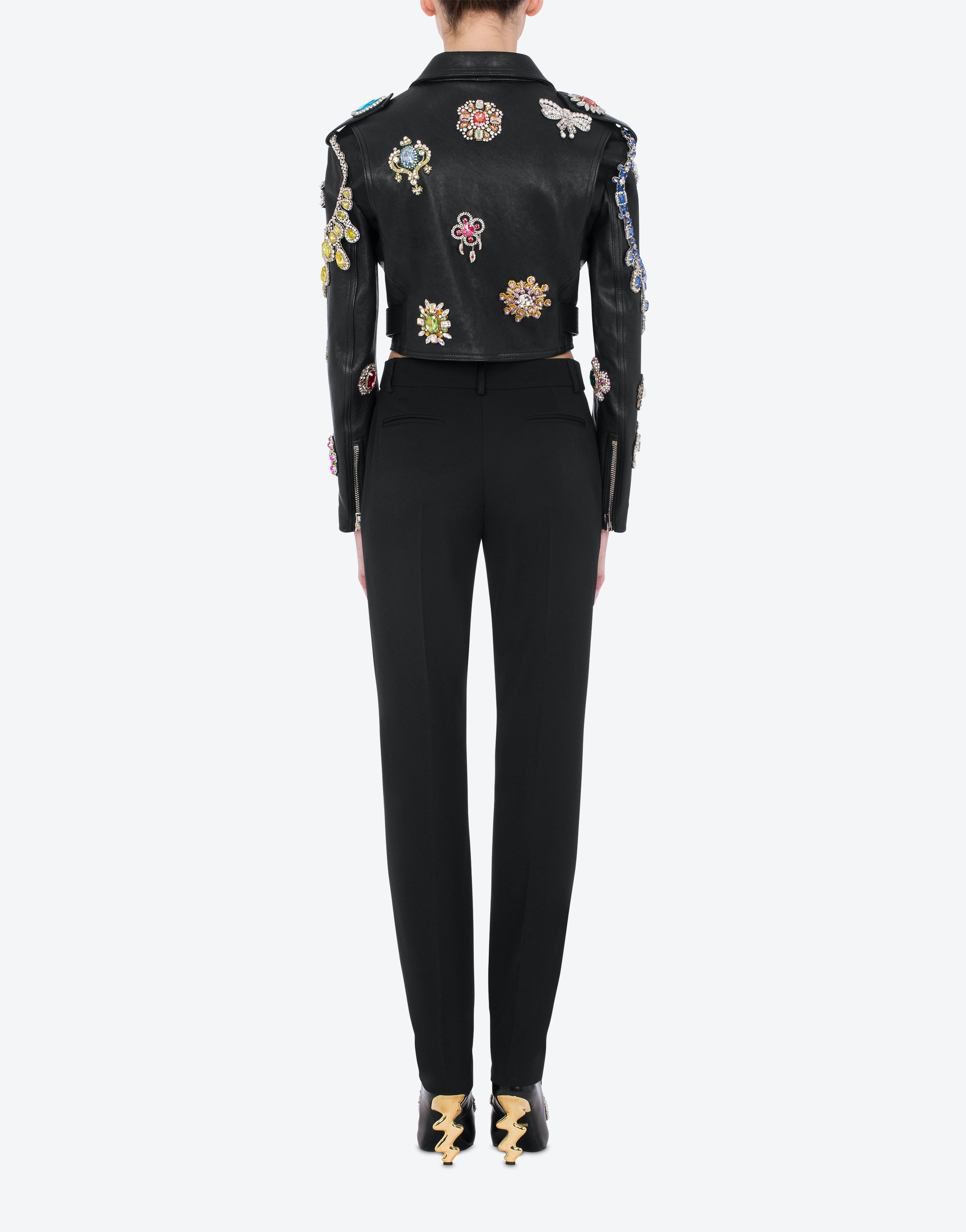 JEWELS NAPPA LEATHER BIKER - 3