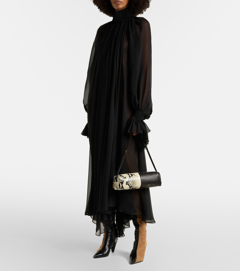 KHAITE Kye paneled leather shoulder bag outlook
