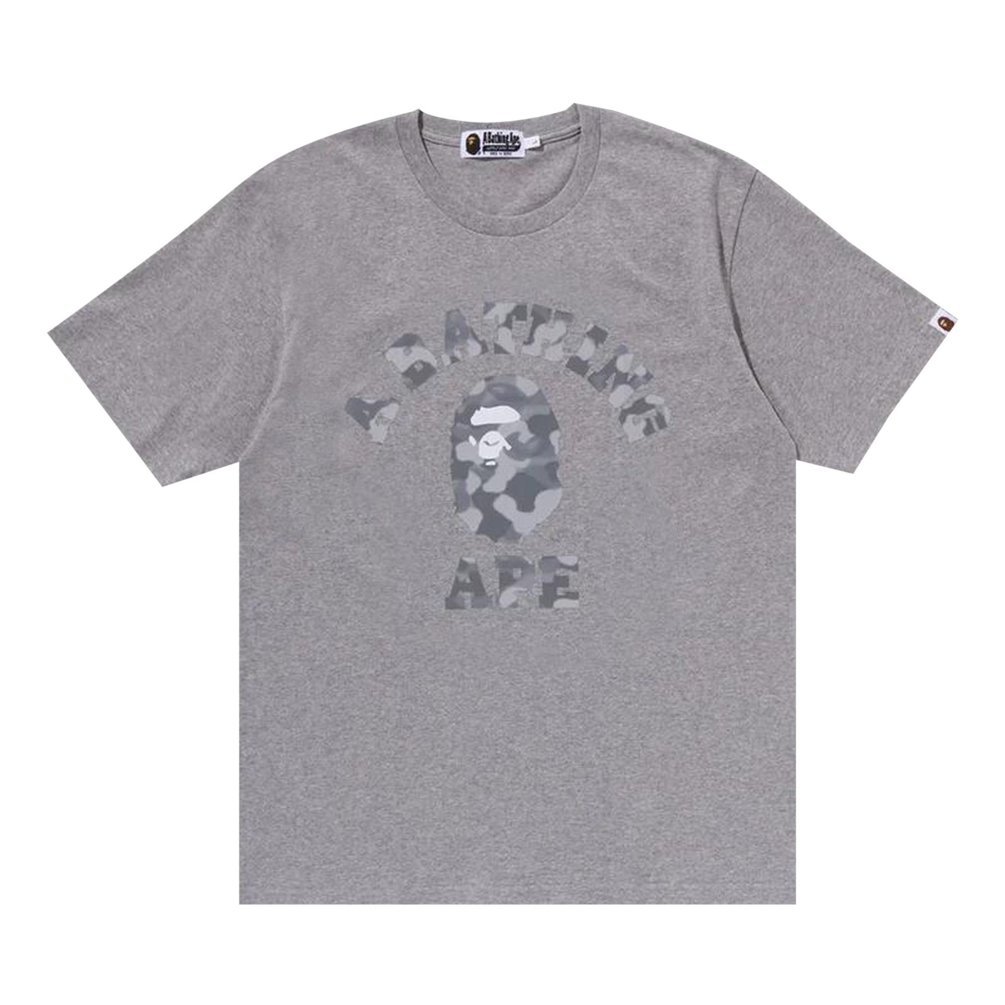 BAPE Radiation Camo College Tee 'Grey' - 1