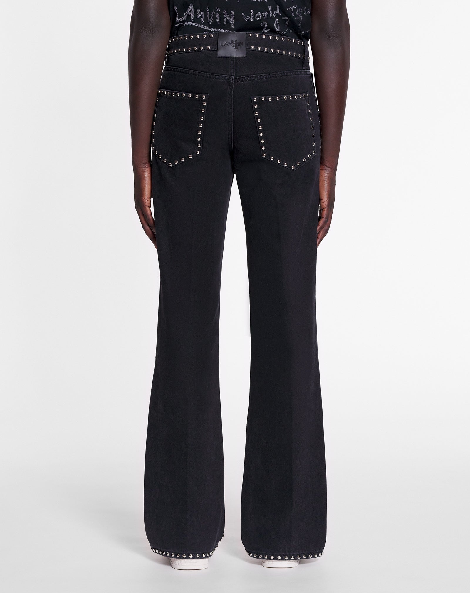 LANVIN X FUTURE STUDDED FLARED PANTS FOR MEN - 4