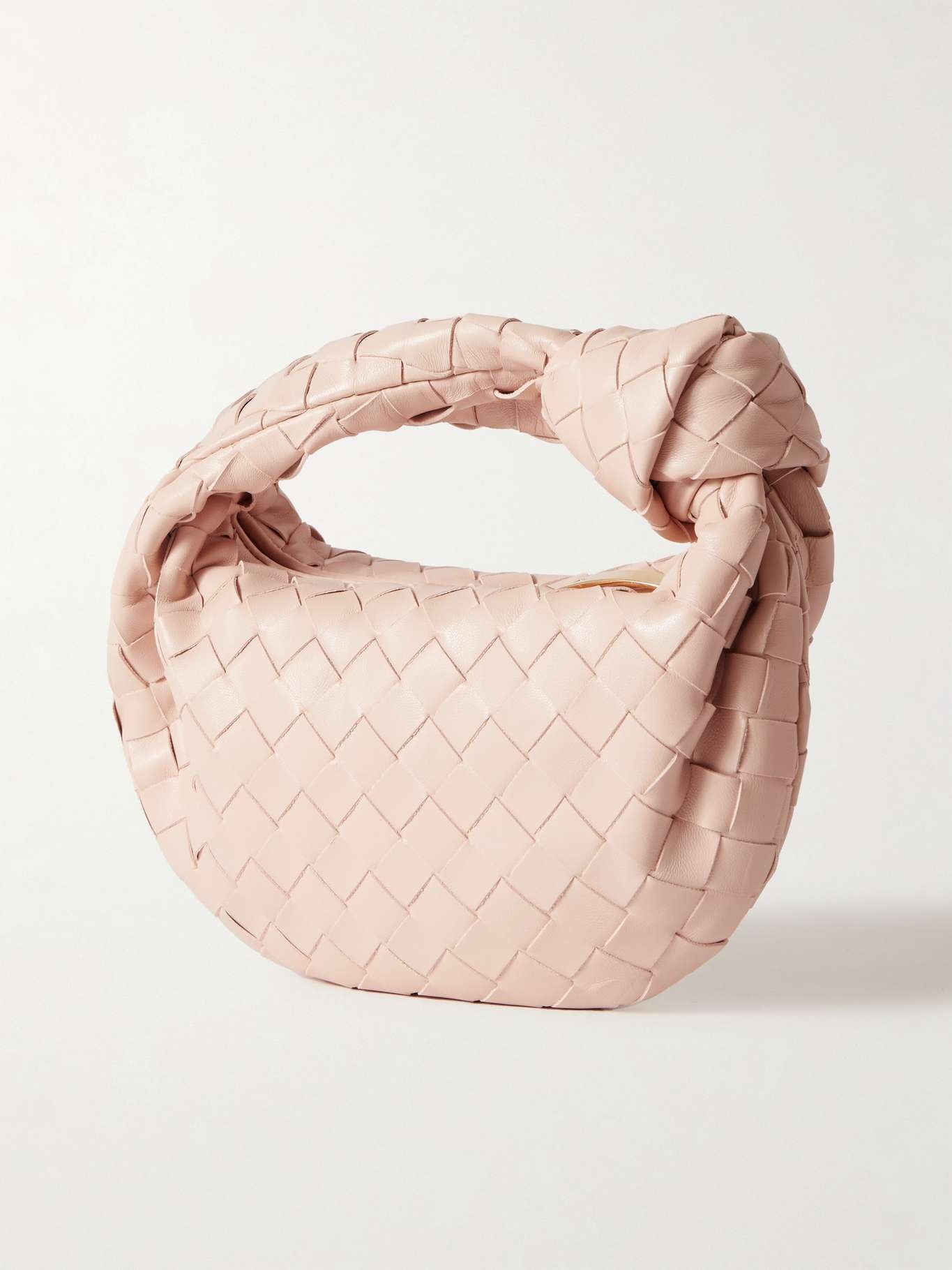 Jodie mini knotted intrecciato leather tote - 3