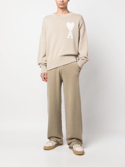 extreme cashmere elasticated-waistband straight-leg trousers outlook