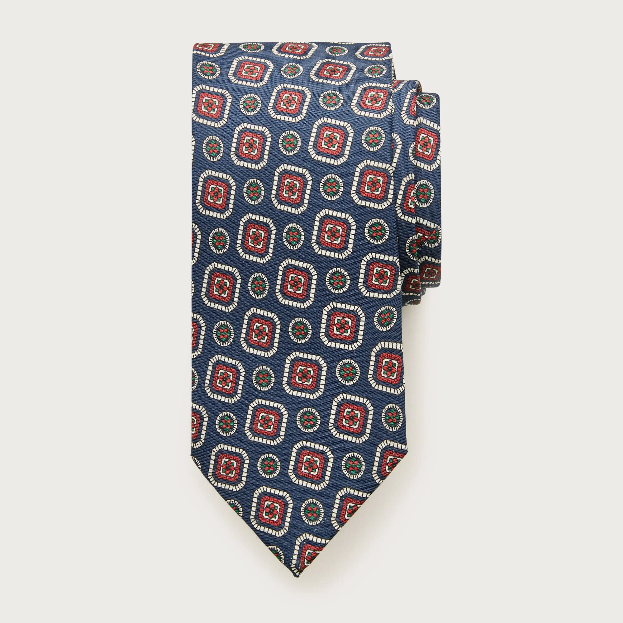 English silk twill printed tie - 1