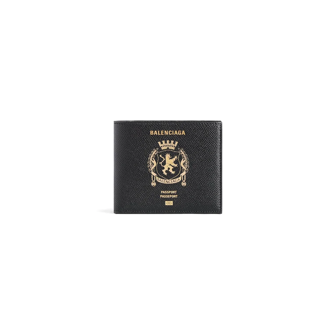 Men's Passport Square Folded Wallet in Black - 1