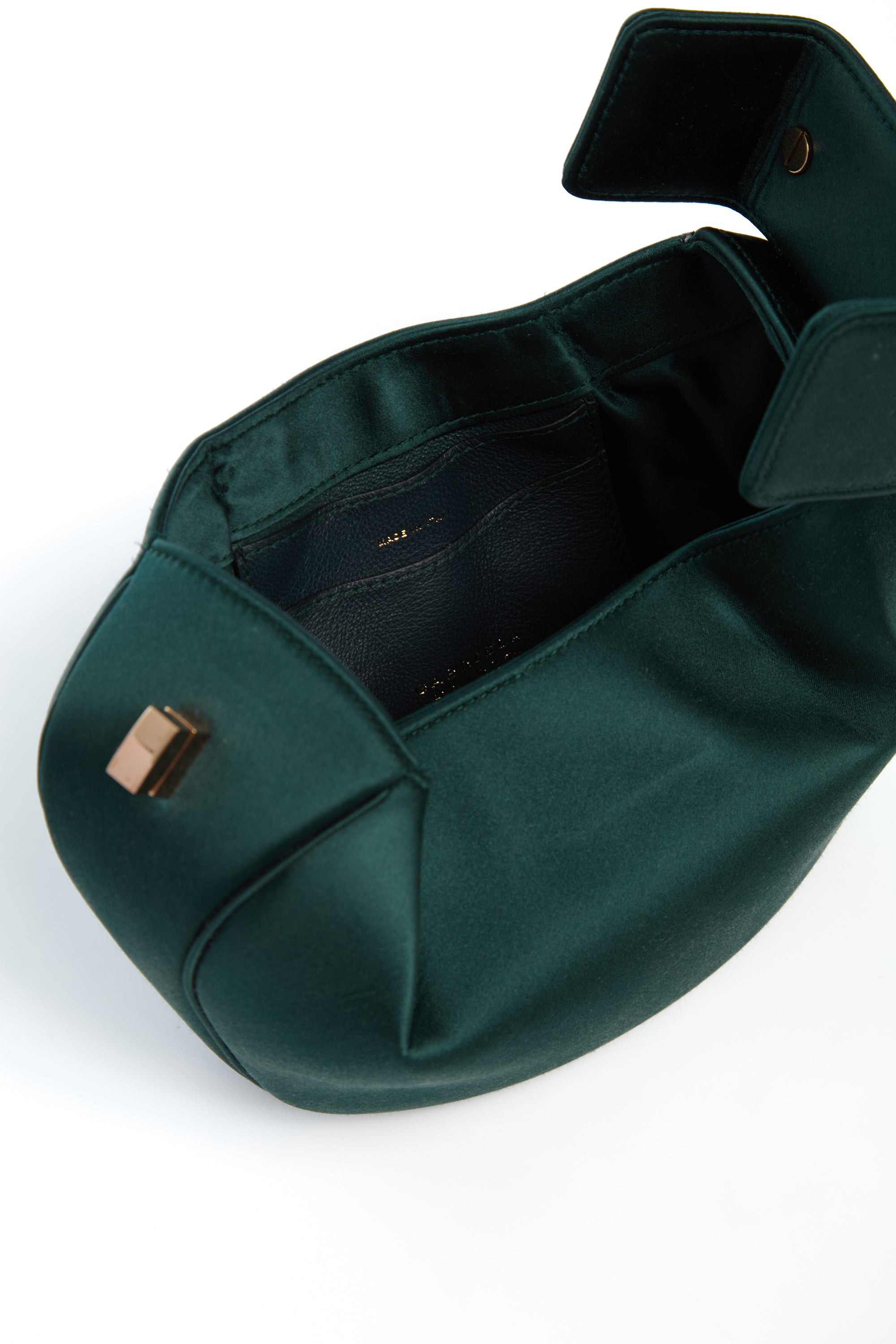 Demi Bag in Emerald Satin - 4