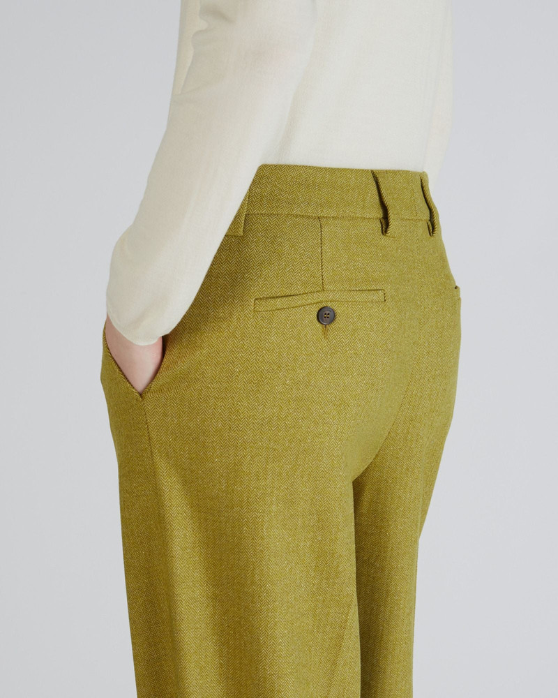 Regular fit trousers in stretch flannel 4