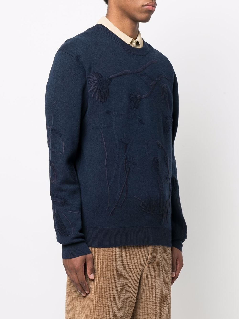 embroidered wool jumper - 3