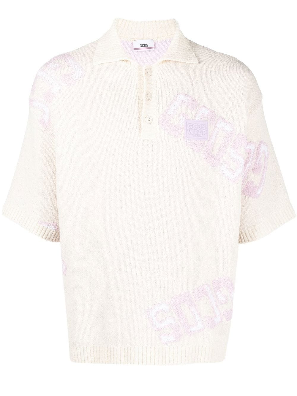 embroidered short-sleeved polo shirt - 1