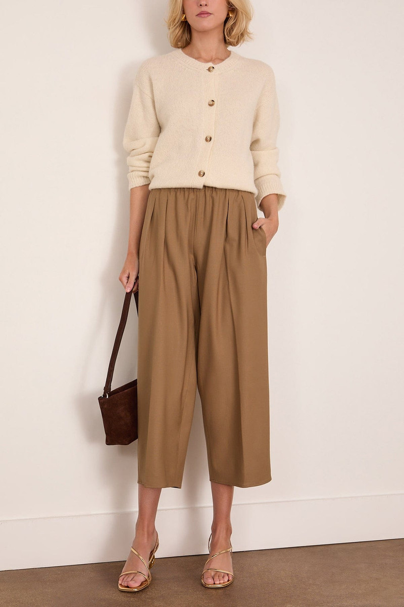 MARIA McMANUS Pull On Wide Leg Crop Pant in Caramel outlook