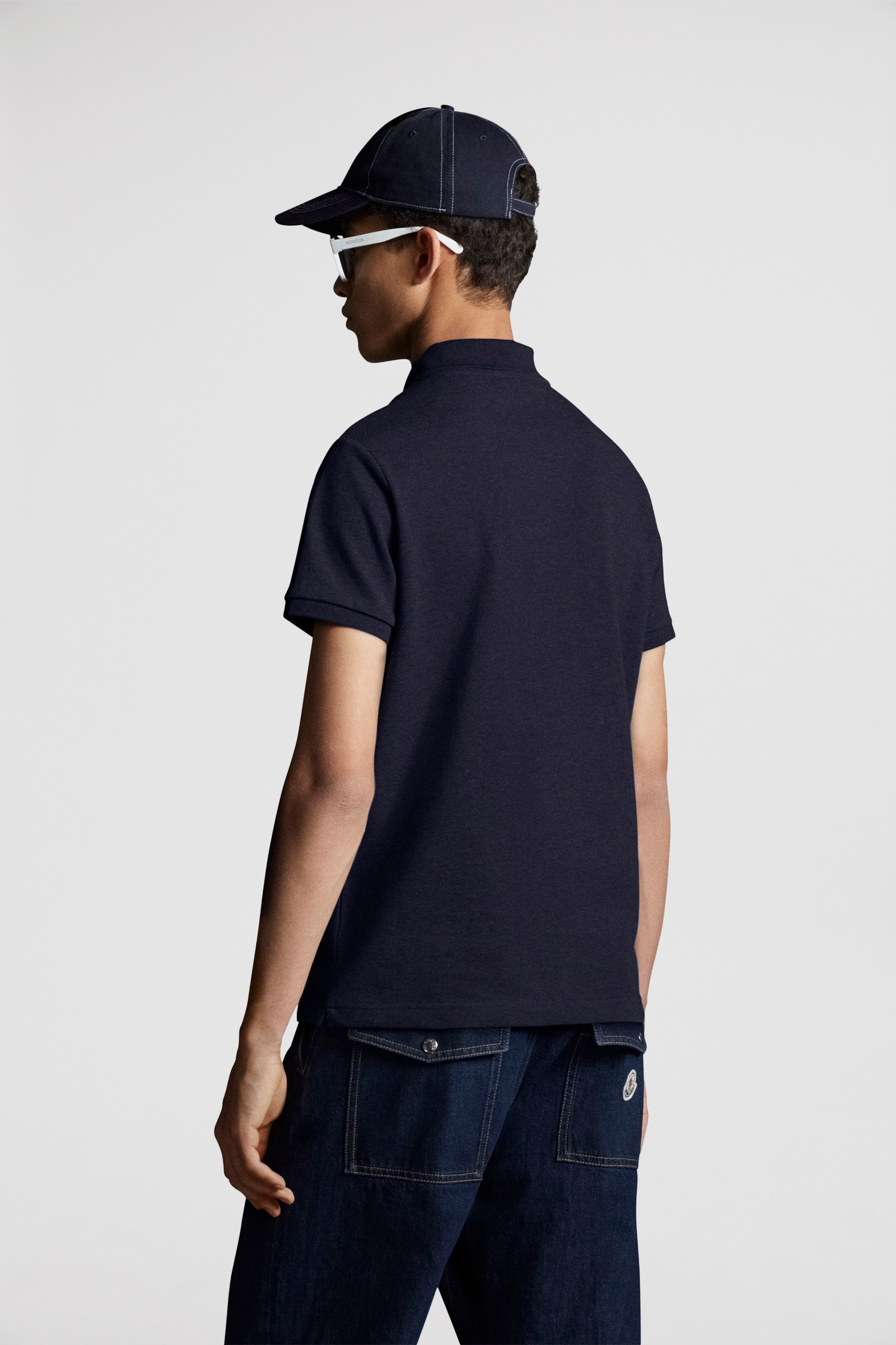 Moncler Logo Patch Cotton Polo Shirt | REVERSIBLE