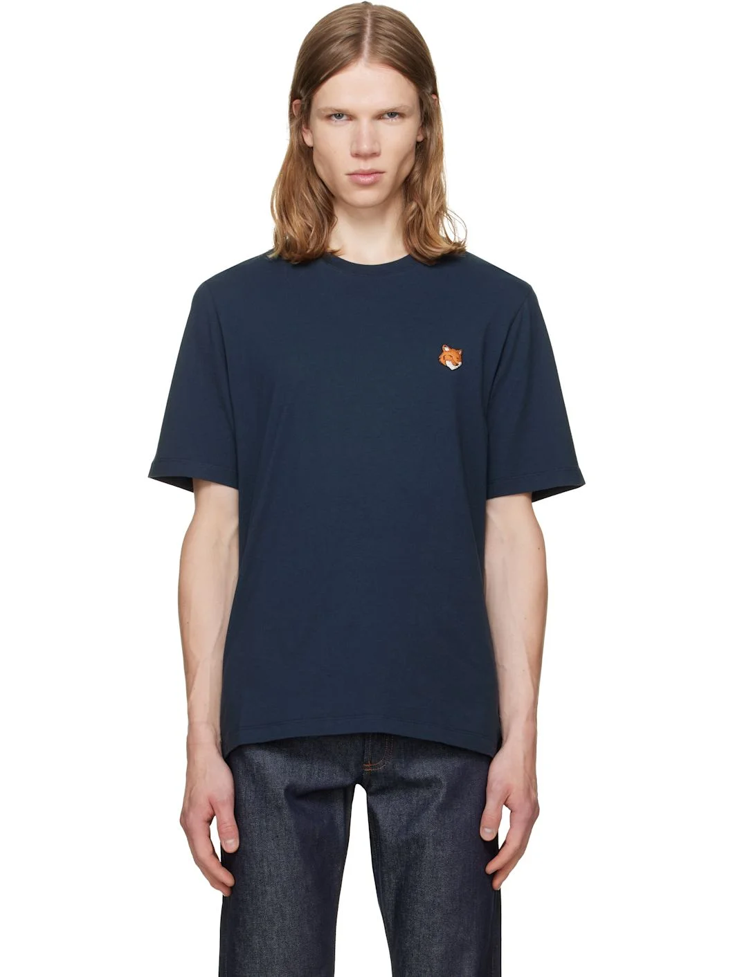 Navy Fox Head Regular T-shirt - 1