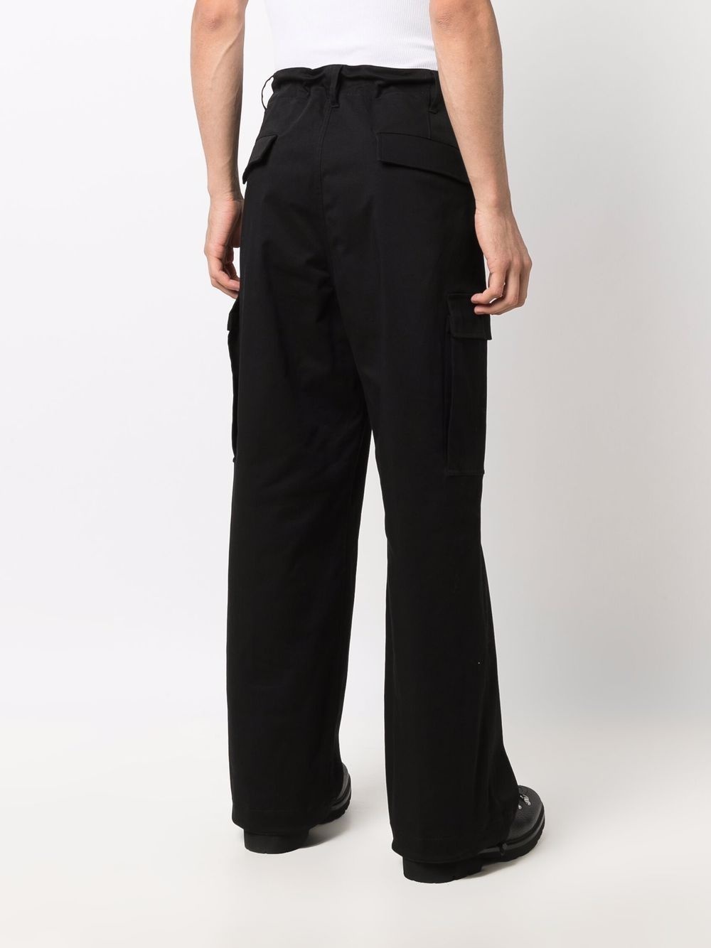 wide-leg cargo trousers - 4