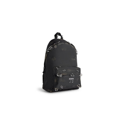 BALENCIAGA Men's Explorer Backpack With Piercings in Black outlook