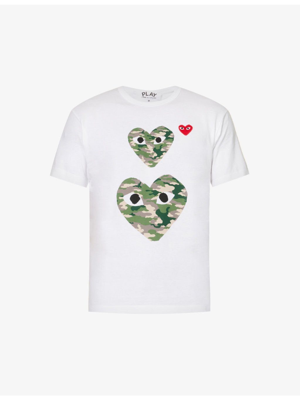 Double Camo Heart brand-print regular-fit cotton-jersey T-shirt - 1