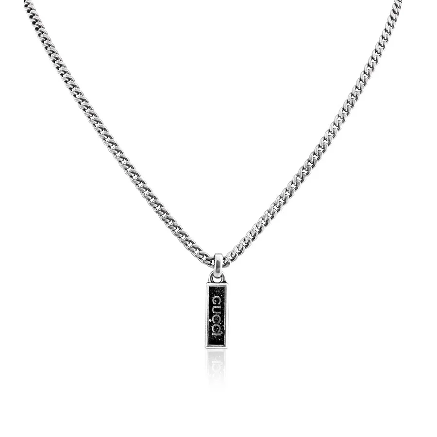Open Box - GUCCI Black Enamel Pendant in sterling silver - 1