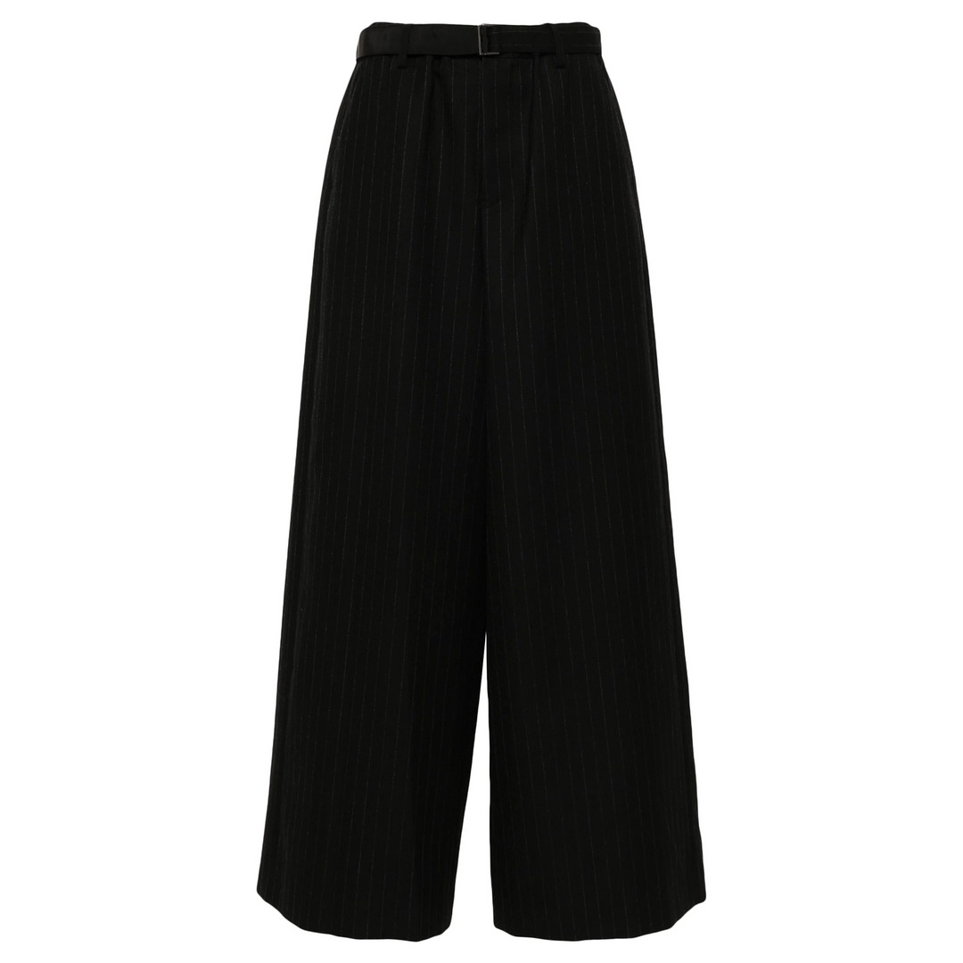 Chalk Stripe Pants Elastic Waist - 1