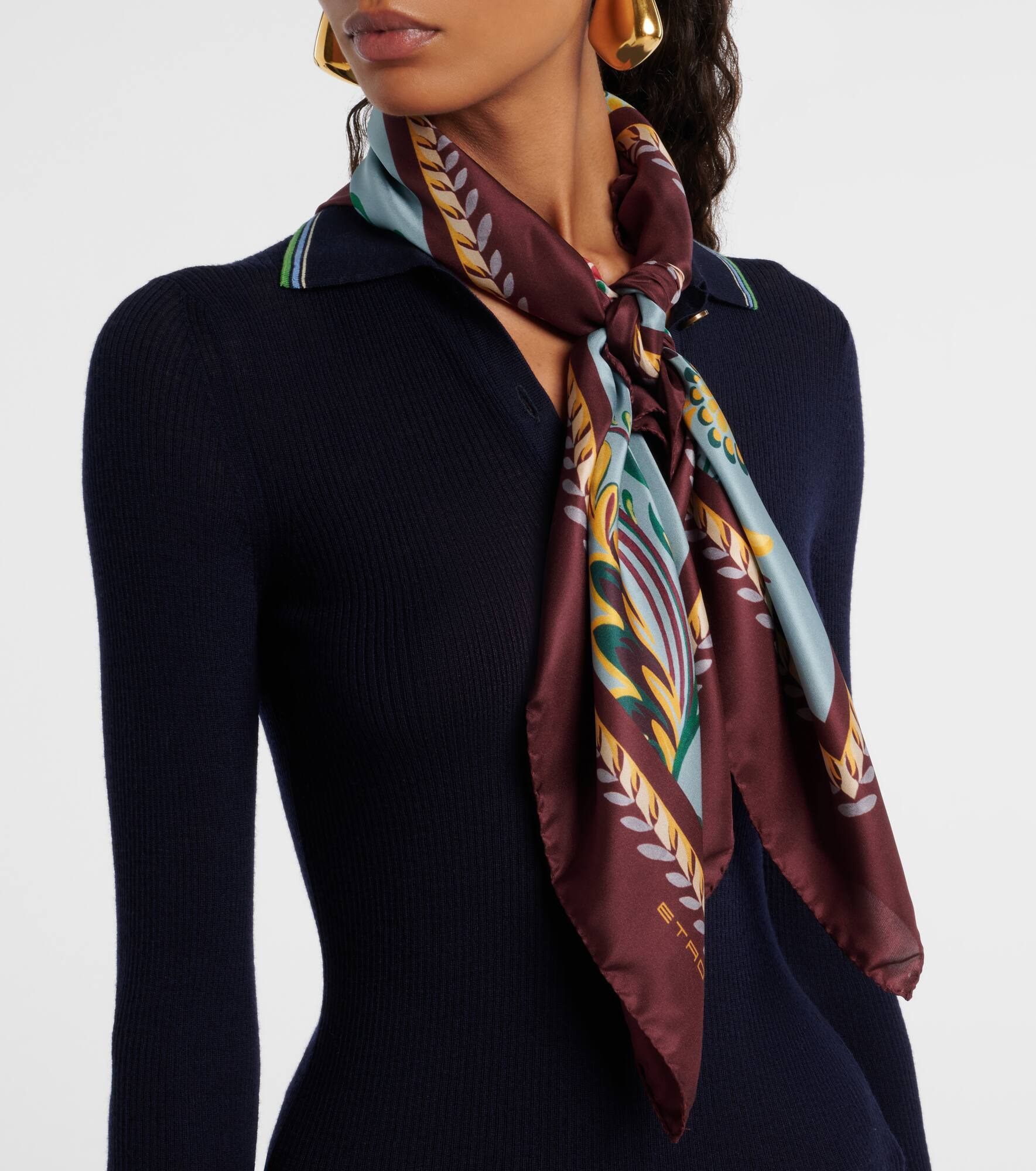 Printed silk scarf - 2